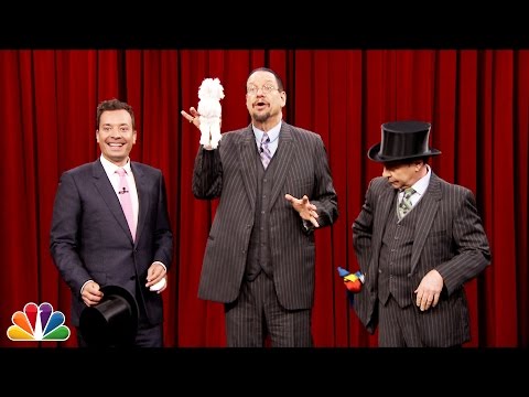 Penn and Teller Show Jimmy How to Pull a Rabbit Out of a Hat