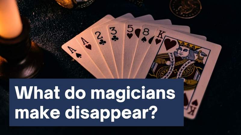 Name something that magicians make disappear