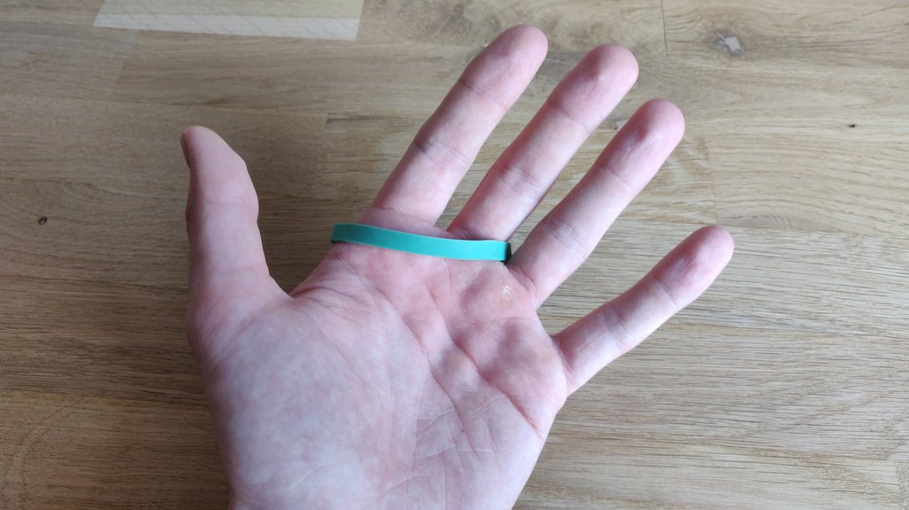 Rubber band trick with hands