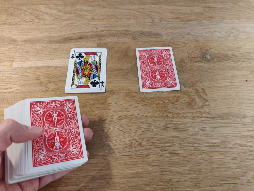 Dealing the cards onto the table 2