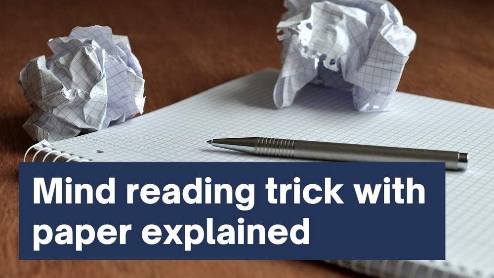 Mind reading trick with paper