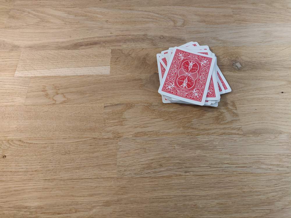 Remove the cards facing up